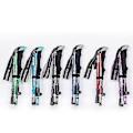 Miniatyrbillede 1 af 2: Foldbar vandrestav vandrestok vandring bjergbestigning stok vandrestav 5 knuder sort black long