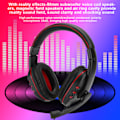 Miniatyrbillede 8 af 8: Hovedmonteret computer gaming headset høj ydeevne til PS4 (Blå Sort){GKS}