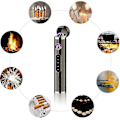 Miniatyrbild 4 av 4: USB-uppladdningsbar vindtät elektronisk tändare pekskärm plasma xi
