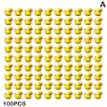 Miniatyrbilde 1 av 5: 100/200 stk Mini Gummibader Miniatyr Harpiks Andunger Gule Små D 100pcs yellow 100pcs