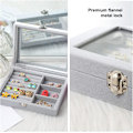 Miniatyrbillede 4 af 5: Smykkeorganisator i Velour, Ring Øreringe Organisator