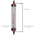 Miniatyrbillede 2 af 5: Udendørs termometer med måler, bronze effekt - Stilfuldt udendørs have termometer Velegnet til udendørs temperatur, drivhus, garage, let at hænge op