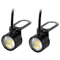 Miniatyrbilde 2 av 5: 2 stk. Hvite LED Motorsykkel Frontlykter Kjørelys Dagkjørelys White