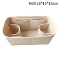 Miniatyrbilde 1 av 5: Veskeorganisator Filtstoffinnlegg 25 30 35 Sminkeveske Håndveske Khaki StyleA M
