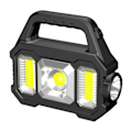 Miniatyrbillede 1 af 8: Solar Udendørs Lommelygte Bærbar Genopladelig Super Lys Vandtæt Multifunktionel Arbejdslampe med Ladekabel COB Sidelys