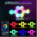 Miniatyrbild 5 av 10: Hexagon Ljus 8-pack LED Väggpaneler RGB Gaming Ljus