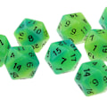 Pikkukuva 3 / 5: 1/2/5 10 kpl valaisevia monisivuisia noppia Noctilucent D20 -setti Sininen+Vihreä 10 kpl [GKS] Blue+Green 10 Pcs 1Set