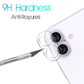 Miniatyrbillede 4 af 4: 2 Anti-scratch hærdet glas kamera beskyttelse til iPhone 16 Plus