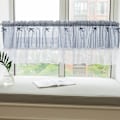 Miniatyrbilde 5 av 5: Hullfrie kjøkkengardiner i blondekantede kaffegardiner Blå Blue 106*45cm