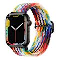 Miniatyrbilde 3 av 7: Flettet løkke for Apple Watch Rem 44mm 40mm 45mm 41mm 42mm 38mm 49mm Elastisk Solo armbånd iWatch series 9 se 7 5 6 Ultra2 Band 54.Millet farge 54. Millet color 38mm 40mm 41mm