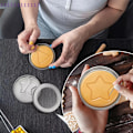 Miniatyrbillede 2 af 7: Koreanske Sukkerkonfekt-Fremstillingsværktøjer Rustfrit Stål Kageudstikkere Biscuitforme Sukkerspil Sæt Paraply Trekant Stjerne