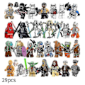 Miniatyrbillede 1 af 2: 29 stk Star Wars Minifigurer Actionfigurer Byggestenar Barnlegetøj