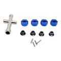 Pikkukuva 1 / 8: 12mm Hex Hub -pyörän adapterit alumiiniseosta RC Hex -pyörän navan adapteri ristiavaimella RC-auton päivitystarvikkeisiin, tummansininen