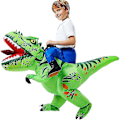 Miniatyrbilde 1 av 4: Barn T-rex Dinosaurie Oppblåsbar Kostyme Barn Anime Purim Halloween Jul Fest Cosplay Kostymer Kjole Kostyme For Gutter Jenter barn størrelse kids siz Kids size Fit Height 80-119cm