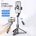 Miniatyrbillede 2 af 5: Håndholdt Gimbal Stabilisator Mobiltelefon Selfie Stick Holder Justerbart Selfie Stativ til Iphone/android L08 black