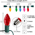 Miniatyrbild 2 av 5: Pallerina C7 LED Julbelysning 7,6 m Flerfärgad Julgransljusslinga Clear Multicolor