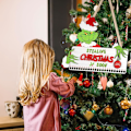 Miniatyrbillede 7 af 7: Julekalender Træskilt - Slikkepinde Jule Nedtælling Væghængende Julepynt til Julebørn Familie Venner Gave