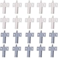 Miniatyrbilde 2 av 5: 20 stk kjøkkendørdemper, skapdørdemper, skuffedemper, myk og stille demper, for skap, dør (hvit+grå)