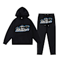 Miniatyrbillede 1 af 5: Trapst Tigerhoved Print Hættetrøje Plys Sweatshirt Mode Gradient Bogstav Casual Sports Sæt Print 07- Sort Print 07- Black L