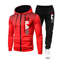 Miniatyrbillede 6 af 7: Nyt Moderigtigt Træningssæt til Mænd - Hoodie, Fitness, Gym Tøj, Løbesæt, Sportswear, Jogger, Herre Træningssæt, Vinterdragt, Sport, Fuchsia Fuchsia 4XL