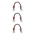 Pikkukuva 1 / 5: 1/2/3 Puuhelmillä koristeltu laukun kahva laukun hihna käsilaukun kahva punaruskea 48cm[GKS] Red Brown 48cm 2Set