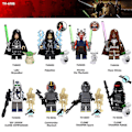 Miniatyrbilde 1 av 5: 8 stk/sett Star Wars byggeklosser Actionfigurer Luke Skywalker Mace Windu Montering Minifigurer Samleobjekter Fans Barn Gaver null null none