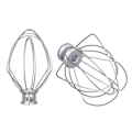 Miniatyrbillede 3 af 4: Rustfri stål piskeris tilbehør erstatning for KitchenAid 5K45/5KSM150 KAESI Silver