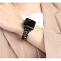Miniatyrbild 3 av 5: 38/40/41/mm 42/44/45mm Dam Guld Klassisk Kedja Smartwatch Armband Kompatibel med Apple Watch Series Band 9/8/7/SE/6/5 Elegant Ersättningsrem SVART BLACK 42/44/45/49MM