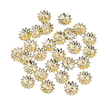 Miniatyrbillede 1 af 4: 100 stk. 16mm Hule Blomster Perlehætter til Smykkefremstilling Guld
