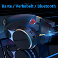 Miniatyrbilde 2 av 5: Bluetooth Hodetelefoner Over-Ear, 65 Timers Spilletid og 3 EQ-Moduser Trådløse Hodetelefoner, Mikrofon for Telefonsamtaler, HiFi Stereo og Memory Foam,