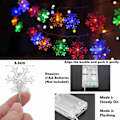 Miniatyrbild 4 av 5: Julgransbelysning Multicolor 20 FT 40 LED Snöflingor Ljusslinga