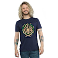 Miniatyrbilde 2 av 5: Harry Potter Jul T-skjorte i Bomull med Krans XL Marinblå Navy Blue XL