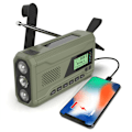 Miniatyrbilde 1 av 5: Bærbar DAB/FM-radio, 4000mAh Dynamo Solradio, Solveivradio, Overlevelsesradio DAB Radio USB-lader med nødsignal, vekkerklokke