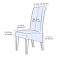 Miniatyrbilde 3 av 5: 4 stk spisestoltrekk Jacquard stretch avtagbart vaskbart B