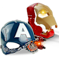 Miniatyrbillede 2 af 5: Kryc Marvel Avengers 4 Iron Man Captain America Maske Lys Lyd Åben Ansigts Hjelm Maske Til Børn Halloween A Thsidne