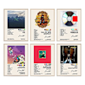 Pikkukuva 1 / 5: 6-pakkaus Kanye West -albumijulisteita Ye The College Dropout Yeezus Graduation Late Registration -printit Kansi Seinätaide Sisustus Fanit Musiikin Ystävät Lahjat
