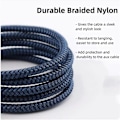 Miniatyrbillede 7 af 8: Flettet nylon USB C & Lightning til 3,5 mm jackstik lydadapter Aux-kabel