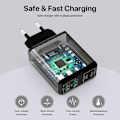 Miniatyrbild 5 av 6: USB C-laddare, 40 W USB multi-snabbladdare, flera USB-uttag USB-laddningskontakt-adapter, USB-laddare