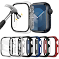 Miniatyrbild 1 av 5: 6-pack Kompatibelt med Apple Watch skärmskydd 41mm Serie 9 8 7, Hård PC Bumper Sportskyddsfodral för iWatch 41mm Serie 9 8 7 Män Kvinnor 41mm