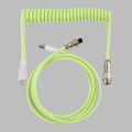 Miniatyrbild 1 av 5: Mekanisk tangentbord spiral kabel USB tangentbords kabel VIT green