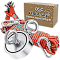 Miniatyrbillede 1 af 2: Aespa Magnetisk Fiskesæt, 300kg Stærk Trækkraft Fiskemagt, Neodymium Rund Magnetfiskeri med Dobbeltsidede Ringe, Til Opsamling i R ArmyGreen