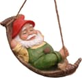 Hängande Tomte Trädgårdsdekoration för Utomhusbruk, Sovande Tomte Utomhusstaty
