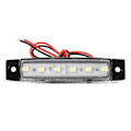 Miniatyrbillede 4 af 4: 10 stk. 24V baglygter med 6 SMD LED sideindikatorer hvidt lys til busser/lastbiler/T