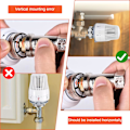 Miniatyrbilde 5 av 5: Termostatisk radiatortermostat - 4 stk, M30 x 1,5 for kjøkken og bad