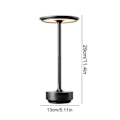 Miniatyrbilde 4 av 4: Ladeskrivebordlampe, dimbar, vanntett, metall, USB-oppladbare bordlamper - 1 stk