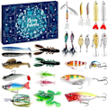 Miniatyrbild 1 av 2: Julkalender för Fiske 2024 - Fiskebeten Set, Fiskeutrustning för Vuxna Män Pojkar, Fisketillbehör (26 st)