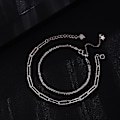 Miniatyrbilde 4 av 5: stk 925 Sterling Sølv Glitrende Kjede Armbånd Dame Ins Desi