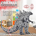 Miniatyrbillede 3 af 5: King Of The Monsters Legetøj - Godzilla Action Figur - Dinosaur Legetøj Godzilla - Movie Monster Series Godzilla. grey