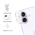 Miniatyrbillede 2 af 4: 2 Anti-scratch hærdet glas kamera beskyttelse til iPhone 16 Plus