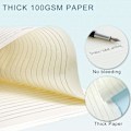 Miniatyrbillede 4 af 5: A6 Refill Papir, 3 Pakker 100GSM Tykt Genopfyldeligt Papir 6 Hullers Refill Ark Løst Blad Refill 135 Ark (270 Sider)